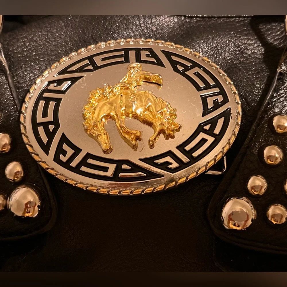 Belt Buckle Western/ Native American Style Print Saddle Bronc Rider Buckle